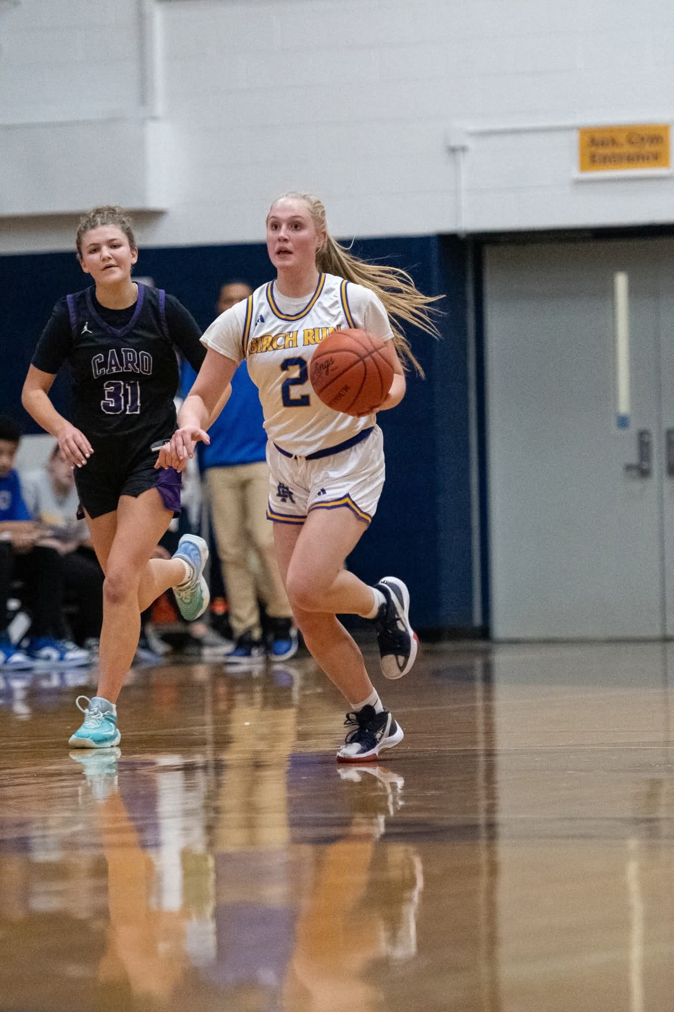 Jeahna Schmidt leading a fast break — film still